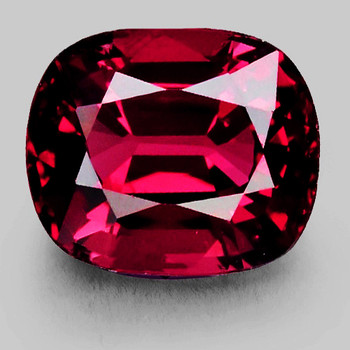 8x7 mm Cushion {2.32cts} Fire Luster Natural Vivid Raspberry Pink Rhodolite Garnet [Flawless-VVS]