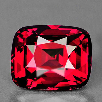 8x6.5 mm Cushion {2.68cts} Fire Luster Natural Vivid Raspberry Pink Rhodolite Garnet [Flawless-VVS]