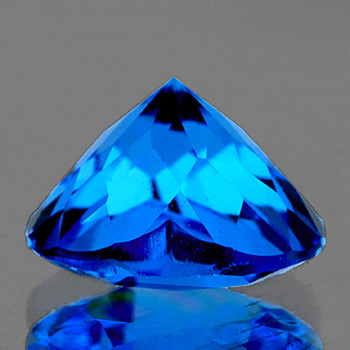 10.00 mm Heart 1 piece Superb Luster Natural Top Intense Swiss Blue Topaz [Flawless-VVS]-Top Grade