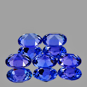 5x4 mm Oval 5 pieces Fire Luster Natural Top Intense Purple Blue Tanzanite [Flawless-VVS]