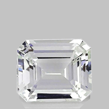 5x4 mm Octagon {0.52ct} AAA Fire Luster Natural Brilliant White Sapphire  [Flawless-VVS]