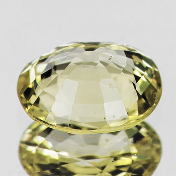 8x6.5 mm Oval 1.60ct Top Luster Natural Light Ceylon Yellow Sapphire [Flawless-VVS]
