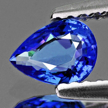6.5x4.5 mm Pear {0.52ct} Sparkling Natural Intense Blue Sapphire [Flawless-VVS]