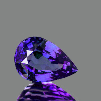 6x4 mm Pear {0.45ct} AAA Luster Natural Intense Purple Sapphire [Flawless-VVS]