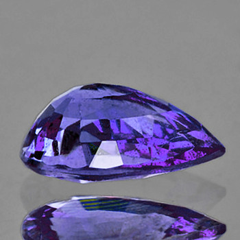 6x4 mm Pear {0.45ct} AAA Luster Natural Intense Purple Sapphire [Flawless-VVS]