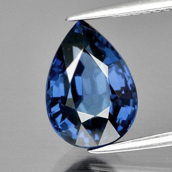 7.5x5 mm Pear 0.85ct Sparkling Natural Intense  Blue Sapphire [Flawless-VVS]