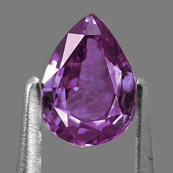 7x6 mm Pear {0.98ct} AAA Luster Natural Intense Red Purple Sapphire [VVS]