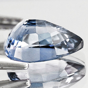 7.5x5 mm Pear 0.96ct AAA Brilliant Luster Natural Blue White Sapphire [Flawless-VVS]
