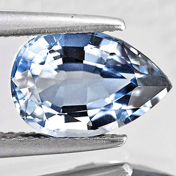 7.5x5 mm Pear 0.96ct AAA Brilliant Luster Natural Blue White Sapphire [Flawless-VVS]
