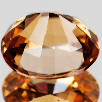 8x7 mm Oval {2.40ct} Top Fire Natural Unheated Intense Orange Zircon (Rainbow Flash) [Flawless-VVS]