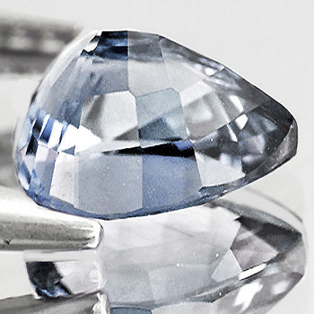 8x6 Pear {1.68ct} Fire Luster Natural Blue-White Sapphire [Flawless-VVS]