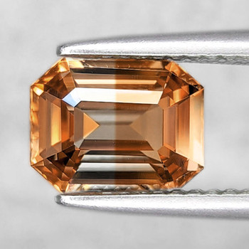 8.5x6.5 mm Octagon {2.68ct} Top Fire Natural Unheated Intense Imperial Zircon [Flawless-VVS]