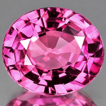 8.5x7 mm Oval {1.65ct} Sparkling Natural Intense Pink Tourmaline [Flawless-VVS]