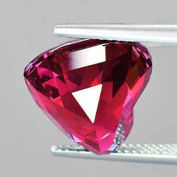 7.5x6.5 mm Heart {1.11ct} Superb Luster Natural Top Color Pink Red Tourmaline [Flawless-VVS]
