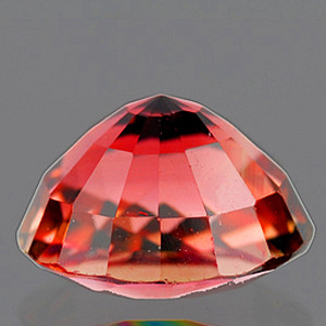 7.00 mm Round {1.42ct} AAA Fire Natural Intense Orange Tourmaline Mozambique [Flawless-VVS]