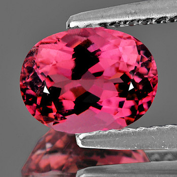 8x6 mm Oval {1.45ct} Top Color Natural Intense Paparadscha-like Pink Tourmaline [Flawless-VVS]