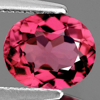 7.5x6.5 mm Oval {1.35ct} Top Color Natural Intense Paparadscha-like Pink Tourmaline [Flawless-VVS]