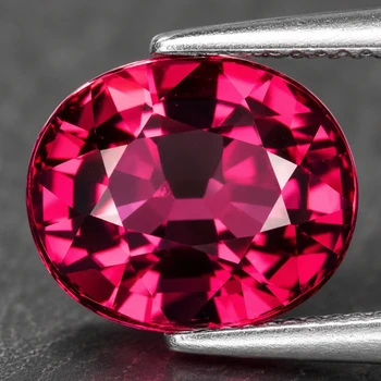 7.5x6 mm Oval {1.15ct} Top Color Natural Intense Pink RedTourmaline [Flawless-VVS]