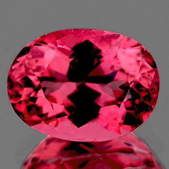 7x5 mm Oval {1.05ct} Top Color Natural Intense Paparadscha-like Pink Tourmaline [Flawless-VVS]
