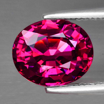 7x6 mm Oval {1.08ct} Top Color Natural Intense Pink Red Tourmaline [Flawless-VVS]