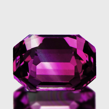 6.5x4.5 mm Octagon {1.06ct} Fire Luster Natural SriLanka Intense Red Purple Sapphire [Flawless-VVS]