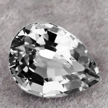 8x6 mm Pear  {1.35ct} Superb Luster Natural SriLanka White Sapphire [Flawless-VVS]