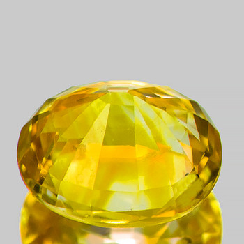 6.5x5.5 mm Oval 1.10cts Outstanding Fire Natural Yellow Sapphire [Flawless-VVS]