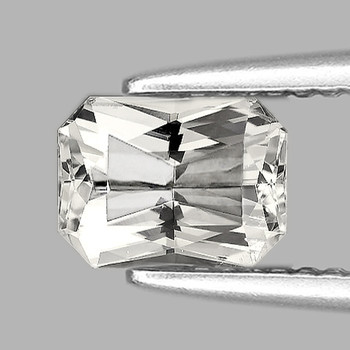 8x6 mm Octagon {1.45ct} AAA Fire Luster Natural Sri-Lanka White Sapphire  [Flawless-VVS]