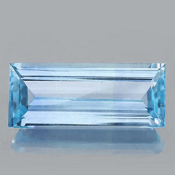 14.5x6.5 mm Octagon {3.40ct} AAA Luster Natural Intense Blue Aquamarine [Flawless-VVS]