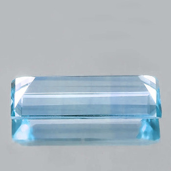 14.5x6.5 mm Octagon {3.40ct} AAA Luster Natural Intense Blue Aquamarine [Flawless-VVS]