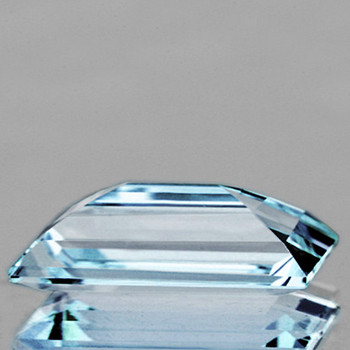 10.5x5.5 mm Baguette {1.90ct} AAA Luster Natural Top Blue Aquamarine [Flawless-VVS]