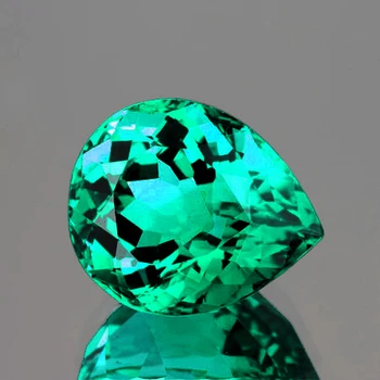 10x8 mm Pear 2.82ct Superb Luster Natural Vivid Green Fluorite [Flawless-VVS]