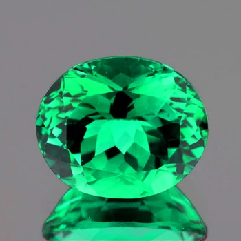 8.5x7.5 mm Oval 2.06ct Superb Luster Natural Vivid Green Fluorite [Flawless-VVS]