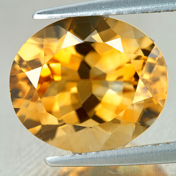 17.5x15 mm Oval 13.68cts Natural Golden Yellow Citrine [Flawless-VVS]