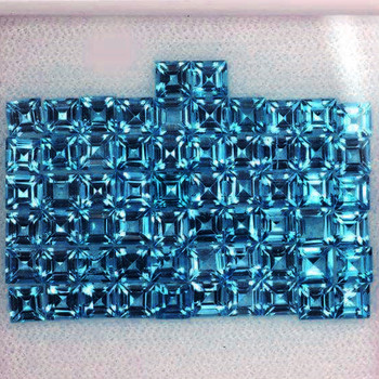 2.00 mm Square 50pcs Top Luster Natural Top London Blue Topaz [Flawless-VVS]