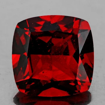 7.00 mm Cushion 1.90cts AAA Luster Natural Red Mozambique Garnet [Flawless-VVS]