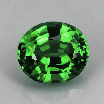 8x7 mm Oval 1.78ct Top Luster Natural Brilliant Intense Green Tourmaline [Flawless-VVS]