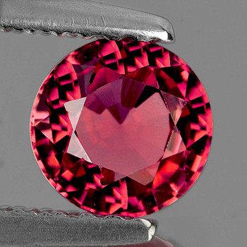 7.00 mm Round 1.40cts AAA Fire Natural Raspberry Pink Rhodolite Garnet [Flawless-VVS]