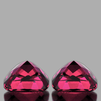 6.00 mm Cushion 2pcs Top Luster Natural Cherry Pink Rhodolite Garnet [Flawless-VVS]