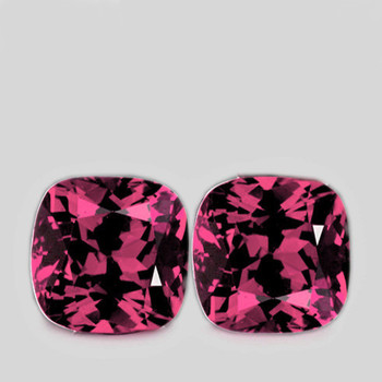 5.00 mm Cushion 2 pcs Top Luster Natural Cherry Pink Rhodolite Garnet [Flawless-VVS]