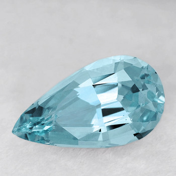 9.5x5.5 mm Pear 1.30ct Sparkling Luster Natural Brilliant Blue Aquamarine [Flawless-VVS]