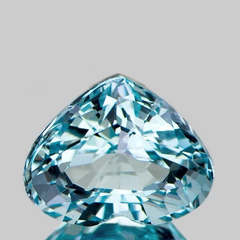 8x7 mm Heart 1.47ct Superb Luster Natural Top Blue Aquamarine [Flawless-VVS]