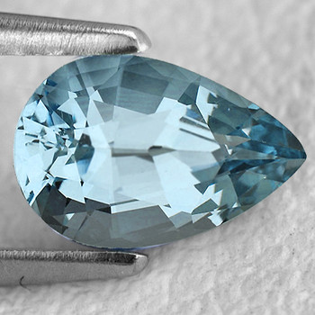 12x7.5 mm Pear 3.06ct Sparkling Luster Natural Brilliant Blue Aquamarine [Flawless-VVS]