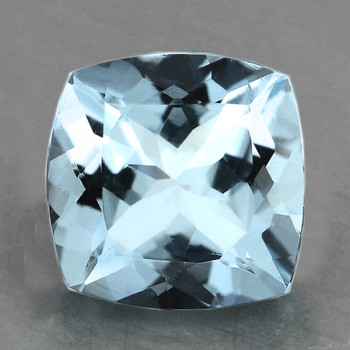 7.00 mm Cushion {2.02ct} AAA Luster Natural Blue Aquamarine [Flawless-VVS]