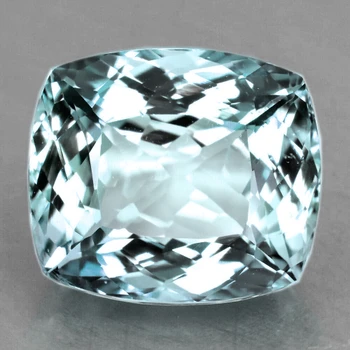 9x8 mm Cushion {2.60ct} AAA Luster Natural Blue Aquamarine [Flawless-VVS]