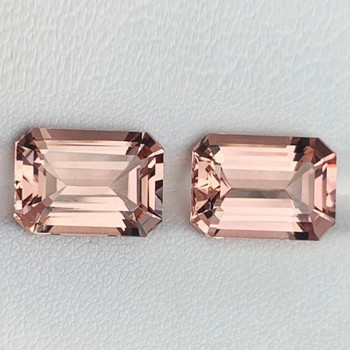 Private listing 10x7 mm Octagon 6.22cts Superb Luster Natural Peach Morganite [Flawless-VVS]