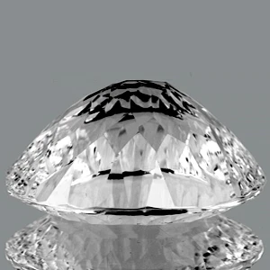 14x10 mm Oval Concave Cut {4.85cts} AAA Fire Luster Natural White Quartz [Flawless-VVS]
