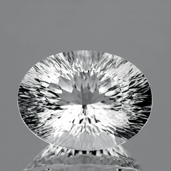 14x10 mm Oval Concave Cut {4.85cts} AAA Fire Luster Natural White Quartz [Flawless-VVS]
