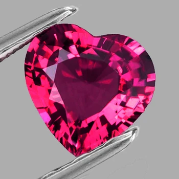 7.20 mm Heart {0.95ct} Sparkling Luster Natural Intense Pink Tourmaline [VVS]
