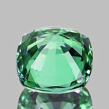 6.80 mm Cushion {1.32ct} AAA Fire Natural Bluish Green Tourmaline [Flawless-VVS]